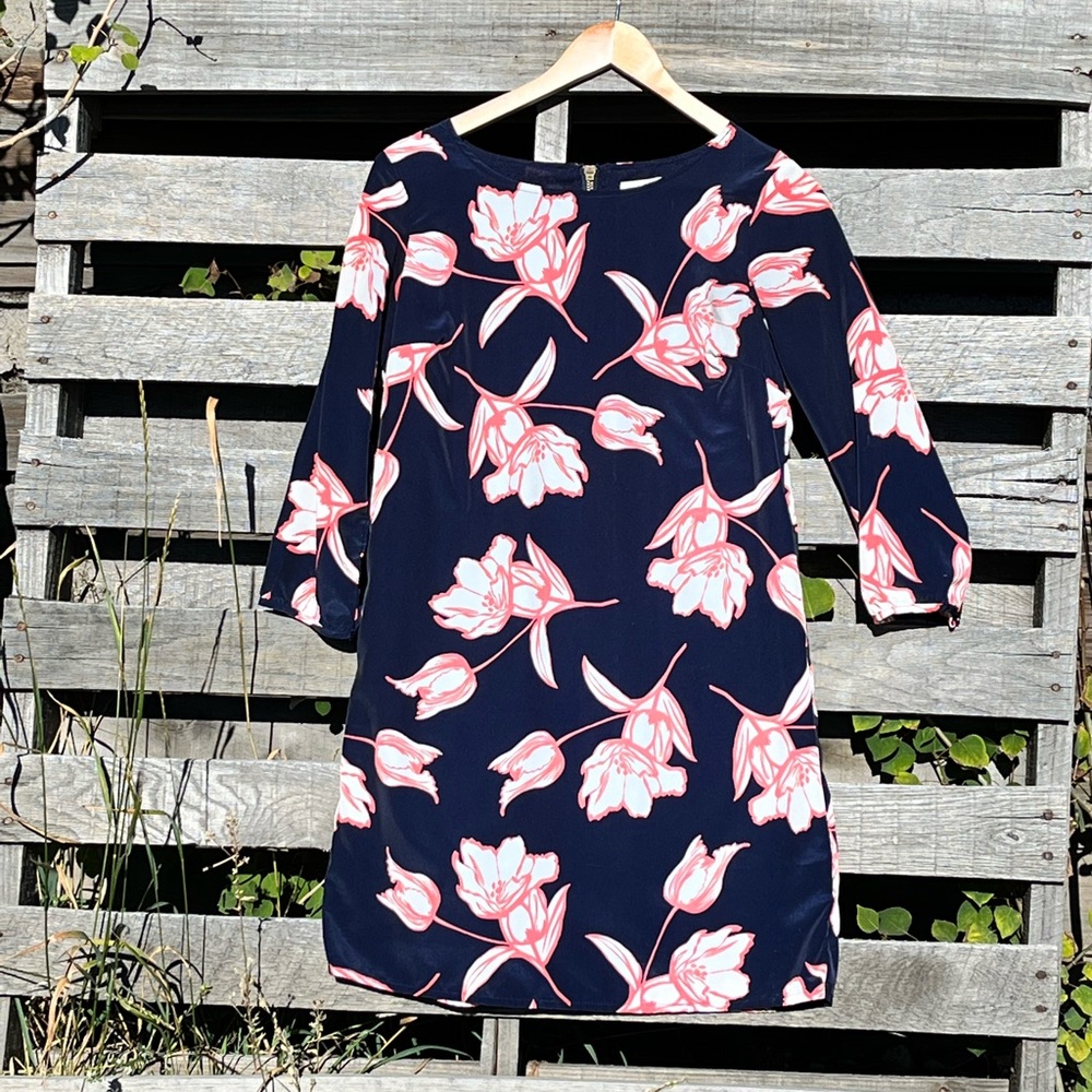 Old Navy - Navy dress with pink flowers